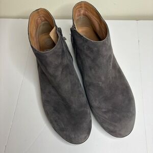 Fitflop Suede Sumi Ankle Boots Gray‎ Zip Side Comfort Women's Size 11